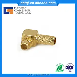 Conector Rf, MMCX macho, ángulo recto, tipo ondulado Cable RG174 / RG316