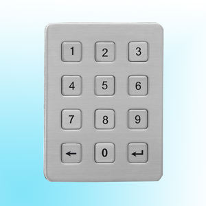 Clavier matriciel compact 3x4 à 12 touches en acier inoxydable avec carte de conversion RS232 et boutons métalliques - Product Image 2