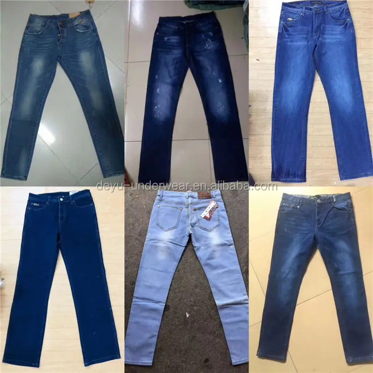 Jeans mixtes pour hommes, nouveau modèle, 1.5 Dollar GDZW815, Styles variés, pour photos, vente en gros, offre spéciale