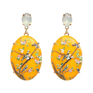 <span class=keywords><strong>Agatha</strong></span>-pendientes ovalados de resina para mujer, aretes, diseño de cristal, estilo europeo, al por mayor - Product Image 3