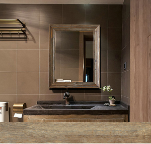 Moderne Decoratie Omlijst Bad Spiegels Muur Zwarte Houten Frame Badkamer Spiegel