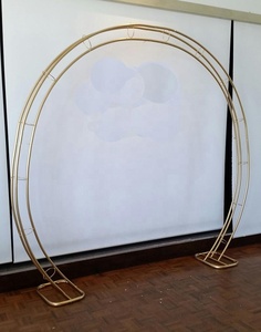 Arche de mariage en métal, robuste, support rond, pour jardin et mariage, arc - Product Image 3