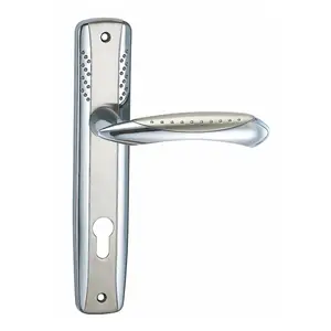 Wood Door Handles Large Door Handle Square Chrome Finish Furniture Lock Entry Lever Door Handleor Locks and Handles