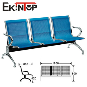 Ekintop เก้าอี้ห้องนิรภัยสำหรับผู้โดยสาร, เก้าอี้สำหรับห้องนิรภัยทำจากสแตนเลส3ที่นั่งแบบโมเดิร์น - Product Image 6