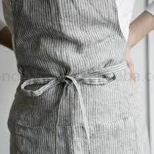 <span class=keywords><strong>Tablier</strong></span> de cuisine en <span class=keywords><strong>lin</strong></span> de grande qualité, rayé, 100% - Product Image 1