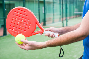 <span class=keywords><strong>Racchetta</strong></span> da Padel in Fibra di Carbonio Nera Opaca a Forma di Diamante con Overgrip Antiscivolo Colorato per Allenamento Principianti - Product Image 6