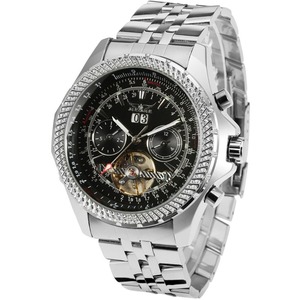 Venta al por mayor Original de fábrica nuevo reloj de marca de lujo para hombres de Color dorado de gran tamaño Tourbillon mecánico automático Jaragar relojes de pulsera - Product Image 3