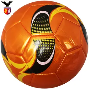 Bolas de fútbol de cuero de PVC metálico, 2,7mm, balón de fútbol de PVC, tamaño 5, venta al por mayor