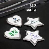 Tùy Chỉnh Thiết Kế Logo Công Ty Huy Hiệu LED Cho Món Quà Khuyến Mãi Cá Nhân Nhấp Nháy LED Huy Hiệu Pin