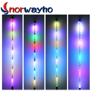 Super Strong Chasing Color LED <strong>Light</strong> Whip With Fiberglass Rod Smart Phone And Remote Control For ATV Dune Can-am LED Whip