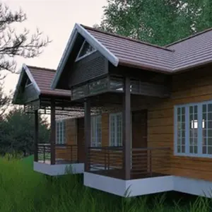 Çin güzel tasarım ev montaj küçük bahçe ahşap ev