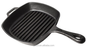 Wholesale Steak <strong>Grill</strong> Plate BBQ Enameled Cast Iron Metal <strong>Grill</strong> <strong>Pan</strong> - Product Image 2