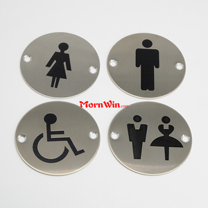 <span class=keywords><strong>Plaque</strong></span> de signalisation <span class=keywords><strong>WC</strong></span> auto-adhésive pour salle de bain - Product Image 2