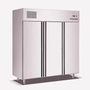 Refrigerador vertical comercial con 3 puertas, precio de fábrica