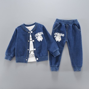 <span class=keywords><strong>1</strong></span>-4 anni vestito di stile coreano 3 pcs stampa merlano la rimozione della ragazza <span class=keywords><strong>vestiti</strong></span> del bambino per il ragazzo - Product Image 2