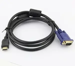 HDMI plaqué or mâle vers VGA 15 broches HD-15 Mâle Câble PC Câble vidéo