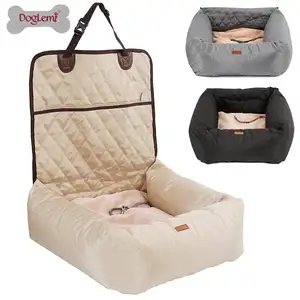 New Functional Pet Booster Bed Deluxe Pet Dog Front Car Seat Cover