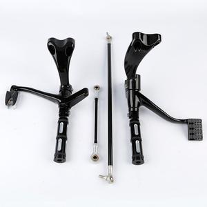 TCMT, clavijas de Control delanteras negras, conexiones de palancas aptas para Harley Sportster XL883 2004-2013, - Product Image 1