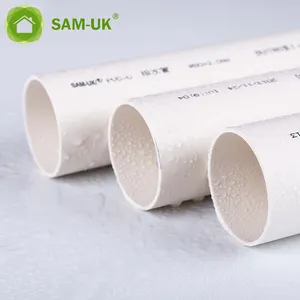 Tubería de agua de plástico hdpe y pvc de 4 pulgadas y 6 pulgadas, tubería de agua ppr upvc, lista de precios y accesorios, fabricante de tubos de PVC de 1/2 pulgadas, ASTM SCH40