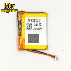 Plugue 1.0-<strong>3</strong> P Bateria De L&iacute;tio 303030 300 mAh lithium polymer battery Li Ion battery lipo Recarreg&aacute;vel with PCM - Product Image 1