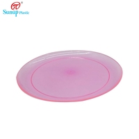 Assiettes jetables en plastique, pièces, Design personnalisé, aliments transparents