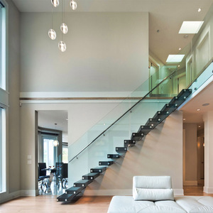 Escalier flottant à marches en bois avec <span class=keywords><strong>poutre</strong></span> invisible en acier - Product Image 5