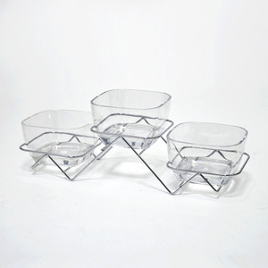 ถาดพลาสติกสำหรับเสิร์ฟขนมขบเคี้ยวพร้อมฝาใส - Product Image 4