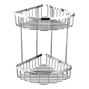 KEDAH haute qualité 2 étages douche caddy coin étagère <span class=keywords><strong>de</strong></span> salle <span class=keywords><strong>de</strong></span> bain en laiton chromé salle <span class=keywords><strong>de</strong></span> bain étagère - Product Image 1