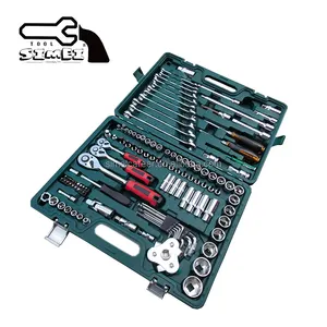 121pcs Chrome Vanadium Steel Sleeve Wrench and Ratchet Wrench Set for Mechanical Repair