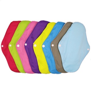 Toallas sanitarias de algodón de Bambú almohadilla menstrual <span class=keywords><strong>compresas</strong></span> menstrual reutilizable PUL tela impermeable - Product Image 5