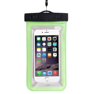 Impermeable de alta calidad de PVC bolsa de teléfono móvil casos claro bolsa caso impermeable a prueba de agua bolsa de teléfono celular con cordón