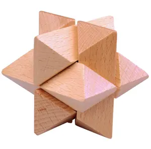 Fördernde pädagogisches handheld 3D puzzle holz spiel