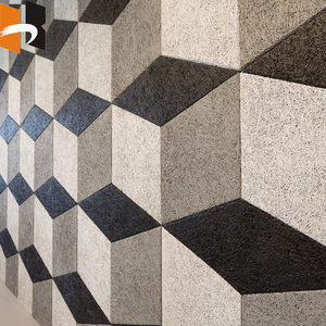 Studio design moderne Panneau mural acoustique en laine de bois pour appartement - Product Image 4
