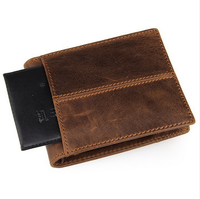 Dompet Pria Kulit Sapi Asli, Mode Splice Dompet Harga Dolar, Carteira Masculina