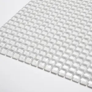 אופנה-high-end כיכר סופר לבן זכוכית פסיפס אריחי קיר Backsplash - Product Image 4