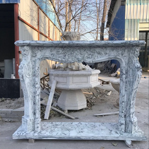 Chimenea de mármol blanco de carrara italiana personalizada, envolvente de mármol natural para interiores - Product Image 4