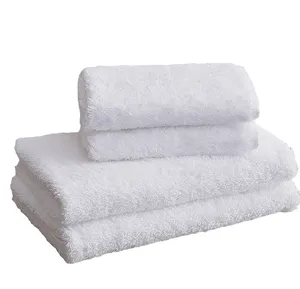 16S plain white cotton hotel bath towel set