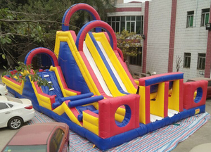 Course d'obstacle gonflable de sport pour enfants et adultes, glissière d'eau, nouveau design, - Product Image 5