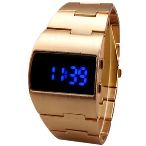 Sport Armbanduhr Herren LED Uhr Edelstahl Digitaluhren Business Armbanduhren Uhr Timer Relogio Uhr