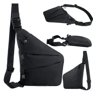 Hot selling concealed tactical storage case anti-theft strap bag small chest sling bag