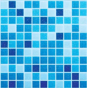 Vendita di stock di mosaico con motivo a mosaico in vetro per piscina da bagno