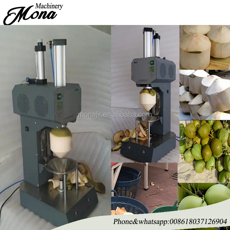 Venta caliente/coco joven máquina de corte de diamante/verde coco fresco trimmer/recorte