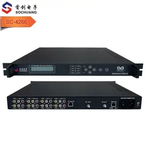 8 channel AV/CVBS SD H.264/ MPEG-2 to DVB-T encoder modulator