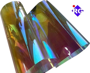 1380mm larghezza 50m lunghezza 3M pellicola per vetri dicroica iridescente autoadesiva di qualità per vetro da costruzione o acrilico - Product Image 1