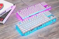 MOTOSPEED K87S RGB Logo OEM Lampu Latar 87 Tombol Keyboard Mekanik Berkabel untuk Gaming LoL CF