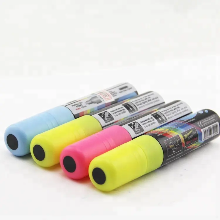 Professionele Aangepaste Uw Inkt Kleur Fluorescerende Vloeibare Krijt Pen Graffiti Markers Led Marker