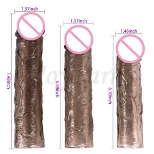 JoyPark Beliebte Sexspielzeug Silikon Dildo Gummi Ärmel Kristall Penis Ärmel Kristall Kondome für Männer