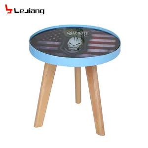 Free Sample Acrylic Base Wooden Curved High Gloss Cart Made Baroque Style Coffee Table In Thailand