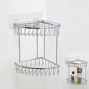 Utility rectangular bathroom <b>storage</b> <b>shelf</b> <b>with</b> reusable sticker - Product Image 3