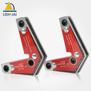 LISHUAI 2 pcs/Pack <span class=keywords><strong>Aimant</strong></span> de soudage <span class=keywords><strong>d</strong></span>'<span class=keywords><strong>angle</strong></span> 60 90 degrés Pince de soudage magnétique <span class=keywords><strong>pour</strong></span> support <span class=keywords><strong>d</strong></span>'<span class=keywords><strong>aimant</strong></span> de soudage à double usage - Product Image 2